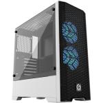 Phanteks MAGNIUMGEAR NEO Air Black/White ATX MidTower Gaming Case Tempered Glass,With 2x Skiron 120mm RGB Fans, Support CPU Cooler Support Upto 170mm, GPU Support Upto 320mm, 7x PCI Slot, 280mm Radiator Supported, Front: 2xUSB, HD Audio, NO
