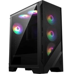 MSI MAG FORGE 120A Mid Tower Gaming Case for ATX/mATX/ITX Tempered Glass with 6 X Fixed RGB Fans, CPU Cooler Support Upto 160mm, GPU Support Upto 330mm, 7x PCI Slot, 240mm Radiator Supported, Front I/O: 2x USB, HD Audio,