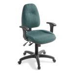 Eden Office Spectrum High Back Office Chair, 7-Way Ergonomic Adjustment - Large Seat - Height Adjustable Arms - Keylargo Atlantic fabric - Max Weight 160kg - 15 Years Local Warranty