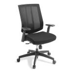 Eden Office Rally Optimum Value Mesh Task Chair 5-Way Ergonomic Adjustment - Height Adjustable Arms - Black seat fabric and black mesh backrest - 140kg max user weight - 10 Years Local Warranty