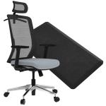 Loctek YZ202 Ergonomic Sit & Standing Bundle Mesh Office Chair With Anti-Fatigue Standing Mat - Height adjustable swivel chairs. With Breathable Mesh Backrest and High Density Molding Seating Cushion - Under Desk Foot Rest Pad Supports feet