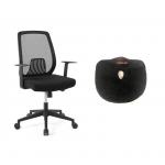Loctek Ergonomic Sit With YZ201 Ergonomic Mesh Office Chair Bundle, With Armrest, Comfy Memory Seat Cushion