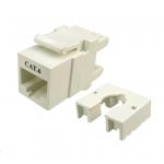 Dynamix FP-C6-007C Cat6 180  Unshielded  Keystone Jack with Keystone to  PDL600 Series. CompatibleModular Clip. Colour White