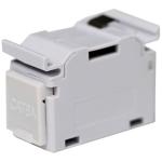 Dynamix DINC6AS  Cat6A RJ45 DIN Rail Mounted 1DU Shielded Coupler, Supplied with Dust Cover & Earthing Spring, IP20, Side-by-Side Mountable, 4PPoE Compliant
