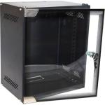 Dynamix R10WM6D 6RU Mini Cabinet for 10'' Panels, W280 x D310 x H329mm Supplied in a flat pack front door Wall mount bracket, included. Powder coated black finish.