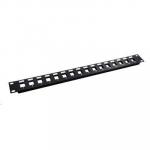 Dynamix PP-UK-16 19" 16 Port Unloaded Patch Panel    Keystone Inserts, 1RU