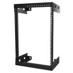 StarTech.com RK15WALLO 15U 19" Wall Mount Network Rack - 12" Deep 2 Post Open Frame Server Room Rack for Data/AV/IT/ Communication/Computer Equipment/Patch Panel w/Cage Nuts & Screws 200lb Capacity