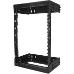 StarTech.com RK15WALLOA 15U 19" Wall Mount Network Rack - Adjustable Depth 12-20" 2 Post Open Frame Server Room Rack for AV/Data/ IT Communication/Computer Equipment/Switch w/Cage Nuts & Screws
