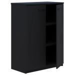 Accent Rapid Cabinet Hinged Door Storage 1200x1200 (locking) Black Lockable - Delivered fully assembled - 2x adjustable shelves