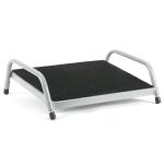 Fluteline Large Footrest - Silver Elite Frame With Black Carpet - Board Size 450mm x 350mm, - Height Adjustable Range 40mm-140mm