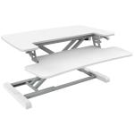 FlexiSpot Eco Ergonomic Deskalator Workstation, - White Work Surface 720x415mm, Removable Keyboard Tray Size 720x308mm, Height Adjustable 120-500mm, Stroke 380mm, Load Capacity 15kg, White / 5 Years Warranty