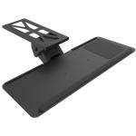 Loctek KT101 Black Adjustable Keyboard Tray - Under Desk, Drawer, Tray Size 664x245mm, Load Capacity1kg, Tilting Range: -16degrees to -+20degrees