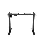 Loctek Electric Standing Black Desk Frame Only Single Motor Two-Stage Height Range 710-1210mm, Weight Capacity 70kgs, Desktop Width Range 1000-1600mm, Speed 25mm/s, Sound <50dB, Desktop Not Included