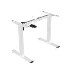 Loctek Electric Standing White Desk Frame Only Single Motor Two-Stage, Height Range 710-1210mm, Weight Capacity 70kgs, Desktop Width Range 1000-1600mm, Speed 25mm/s, Sound <50dB, Desktop Not Included