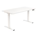 Loctek Ergonomic Pro Office Standing Desk - 1200x600mm - Dual Motor - 2 Stage Height Range 710-1200mm - Programmable Height Memory Control - Anti-Collision Function - Weight Capacity 100kg - Honey OakTable Top With White Base Frame - 3 Year
