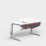 Moll Winner Children Split Desk with Drawer - White - Magnet Ruler - Foldable Book Suppor - Bag hook