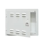 Dynamix HWS-1404V2 14"  Network Enclosure      Recessed Wall Mount with Vented Lid Cable &GPOKnockouts. Installs 400mm Centre Stud. Cut out dimensions: 355x276x99mm. Includes Installation Accessories, Earth Kit