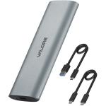 Valore AC-212 USB 3.1 NvMe SSD Enclosure (10Gbps) Aluminum Alloy Case - Support 2230,2242,2260,2280 M.2 NVME and M.2 SATA SSD