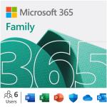 Microsoft 365 Family 12 months Subscription Digital License ONLY, for up to 6 People in one household - Works on Windows, Mac, iOS, Android English - Activation Code Will Be Sent by Email