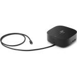 HP Universal Dock G2 5TW13AA USB-C/A (Original Box) 1 USB Type-C (front, data/power-out); 2 USB 3.0 (side, charging SS); 2 USB 3.0 (back, charging); 2 DisplayPort; 1 HDMI 2.0; 1 headphone/microphone combo (side); 1 RJ-45 (back)
