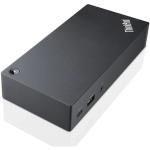 Lenovo ThinkPad 40AS Docking Station (A-Grade Refurbished) 2x USB2.0 - 3x USB3.1 - 2x DisplayPort - 1x HDMI - 1 x Gigabit Ethernet - Supplied with PSU - 1 Year Warranty