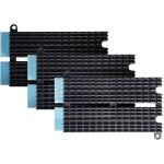 Asustor M.2 Heatsinks Covers 6 M.2 Slots. For Flashstor (FS67/FS68) and AS-T10G3,  Screws included.