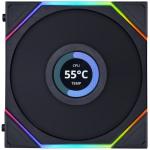 Lian Li UNI FAN TL120 LCD Digital Addressable RGB 120 Fan, Single pack , Black