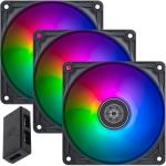 Silverstone VISTA 120 ARGB 120mm PWM 0~2000RPM - Black, 3 Pack with Controller Included