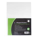 Okin LSA3CL L Shaped Pockets - Heavy Duty - A3 - 6 Pack - Clear