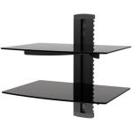 OMP M7321 Wall Mount - 2 Shelf - Glass - Height Adjustable
