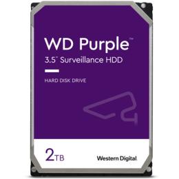 WD Surveillance Purple 2TB 3.5" Internal HDD SATA3 - 64MB Cache - 24x7 always on Reliability - Built for Personal / Home Office / Small Business - Up to 64 cameras - AllFrame 4K Technology - 3 Years Warranty