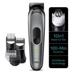 Braun MGK7420 10-in-1 Style Kit beard, body, hair. With metal blade, 100min runtime, pouch