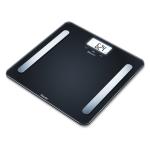 Beurer Bluetooth body fat scale with large LCD display, Weight capacity: 180 kg , Weight, body fat, body water, muscle percentage, bone mass, AMR/BMR calorie display, with BMI calculation