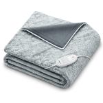 Beurer HD75 Cosy heated overblanket (Charcoal Grey) with fleece fibre surface keeps you nice and cosy on the sofa or in your bedroom - Automatic switch-off after approx - 3 hours - Machine-washable at 30°C