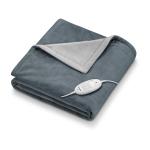 Beurer HD75DG Cosy heated overblanket (Dark Grey) with fleece fibre surface keeps you nice and cosy on the sofa or in your bedroom.Automatic switch-off after approx. 3 hours. Machine-washable at 30°C