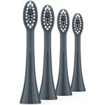 Ordo Sonic Brush Head Charcoal Grey 4 Pack Compatible with our Sonic+ White/Silver Toothbrush and Sonic Lite Snow Toothbrush
