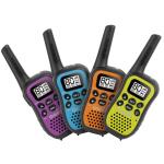 Uniden UH45-4 QUAD PACK 500mW UHF-CB Handhelds - Coloured Face Plates Mini walkie talkie 3+km, 20+hrs, 80 Channels, Mini Compact Size, Inbuilt LED Light