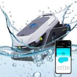 Degrii Zima Pro Smart Cordless Robotic Pool Cleaner For Swiming Pool Smart App Control, 4 x Ultrasonic Rader , Automatic Parking, Multiple Cleaning Mods, Route Planning