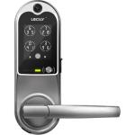 Lockly Vision Latch Built-in Video Doorbell, PIN Genie Digital Keypad, Satin Nickel - Auto Locking - Mobile App Control - Voice control - RFID Card and E-key