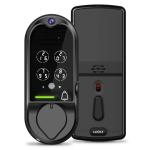 Lockly Vision Smart Lock with Video Doorbell, Deadbolt, Fingerprint, Bluetooth, Passcode Patent, Matt Black (Wi-Fi Bridge and Door Sensor Included)