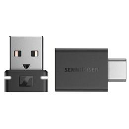 Sennheiser BTD 600 Bluetooth 5.2 USB Audio Dongle with AptX Adaptive for PC, Mac & More - USB-C + USB-A - for music, voice calls, & high-quality streaming - MS Teams integration with one-button mute