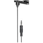 Audio-Technica ATR3350xiS Omnidirectional Condenser Lavalier Microphone newscaster-style with a dual-mono 3.5 mm (1/8") output plug