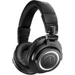 Audio-Technica M Series ATHM50XBT2 Wireless Over-Ear Headphones - Black Improved Microphones for Home Office - Low Latency for Video Watching - USB-C Charge Port - Up to 50 Hours Battery Life