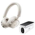 Baseus x Bose Inspire XH1 Wireless Over-Ear Noise Cancelling Headphones - Starlight White Security Bundle - Includes Baseus S1 Outdoor 2K IP67 Wire-Free Solar Security Camera worth $297