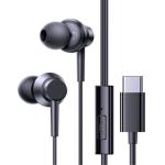 Baseus Encok CZ11 Wired USB-C In-Ear Headphones - Cluster Black - In-line microphone & 1-button remote - Noise-isolating design - Compatible with USB-C iPhone, Samsung Galaxy & more