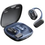Baseus Bowie MF1 Open-Ear True Wireless Sports Earbuds - Cosmic Black - Comfortable Earhook design - IPX4 Sweat & Water Resistant - Hi-Res Audio with LDAC - 16mm Dynamic Drivers - Up to 12hrs playtime/60hrs with charging case