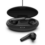 Belkin SoundForm Move True Wireless In-Ear Headphones - Black IPX5 Sweat & Water Resistant - Up to 5 Hours Battery Life / 24 Hours Total with Charging Case - 2 Years Warranty