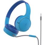 Belkin SoundForm Mini Wired Headphones for Kids - Blue Volume Limited & Water Resistant - 2 Years Warranty