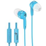 Genius HS-M320 Wired In-Ear Headphones - Blue with Microphone