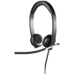 Logitech H650e USB Wired On-Ear Active Noise Cancelling Headset - UC Certified 1-Mic Noise Cancellation / Busy Light / In-Line Controls
